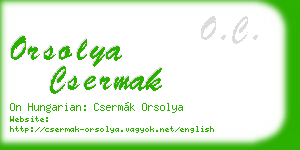orsolya csermak business card